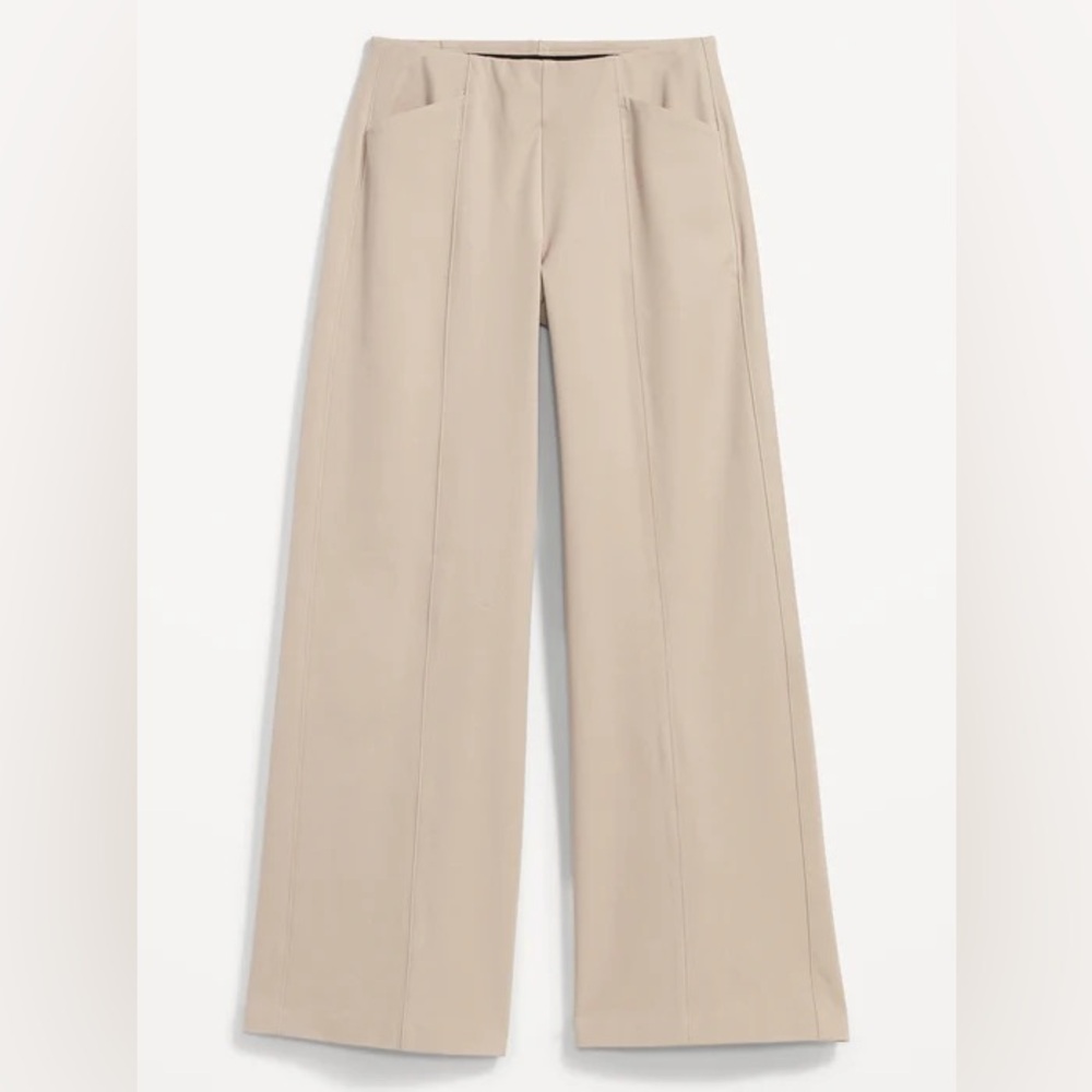 Old Navy Women's Wide Leg High Rise Pixie Pull-On Trouser Work Pants Size XL